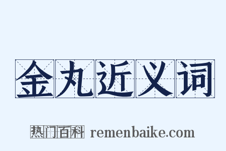 金丸近义词是什么意思的图片